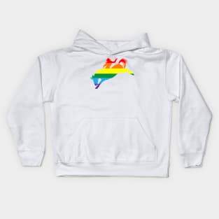 Bronco Rider 1: Pride Flag Kids Hoodie